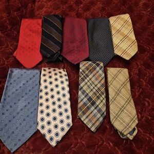 Lot of 9 Men's Designer Tie Collection